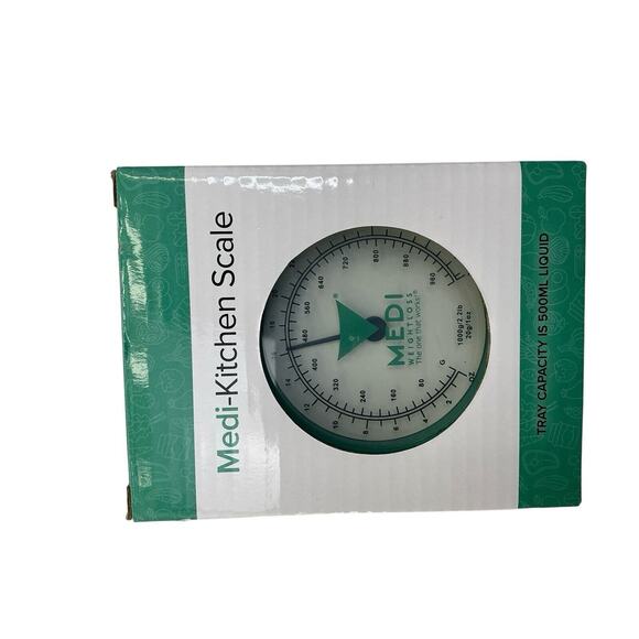 MEDI Weight Loss Food Scale 50g x 1/4oz 450g / 16oz Total Green New Sealed - Picture 5 of 12